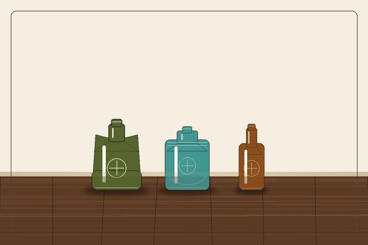 A curated group of antique bottles prepared for research and sale